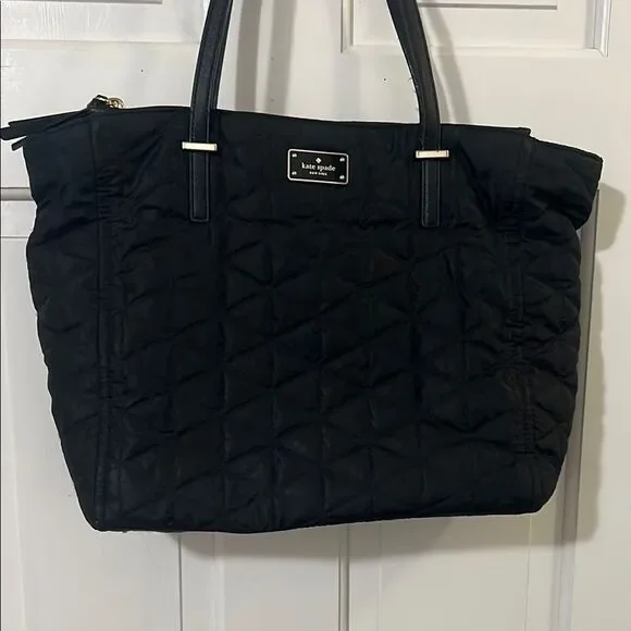 Kate Spade Black Quilted Tote