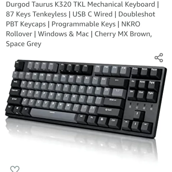 Durgod Taurus K320 TKL Mechanical Keyboard D4:8:622