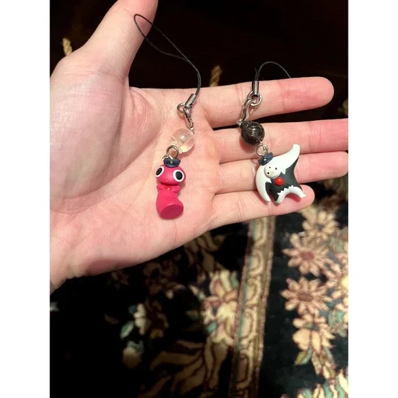 Vintage Bandai Banpresto Neon Genesis Evangelion Shamshel Israfel Keychains 2x