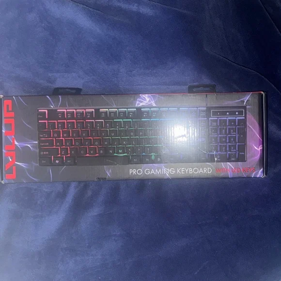 Pro Gaming Keyboard with LED Backlight - Black
