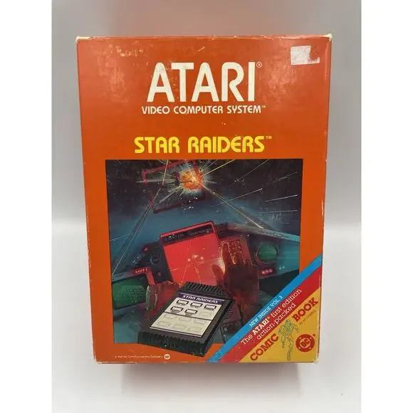 Atari 2600 Star Raiders Complete Big Box CIB & Touchpad Tested -Great Condition