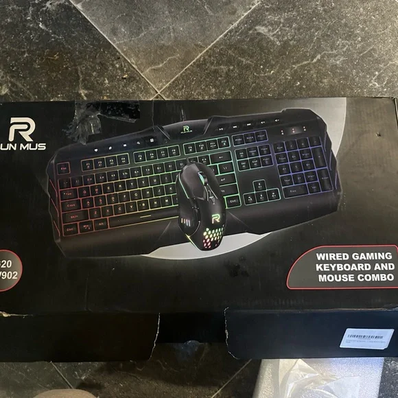 RGB Wired Gaming Keyboard and Mouse Combo - Black