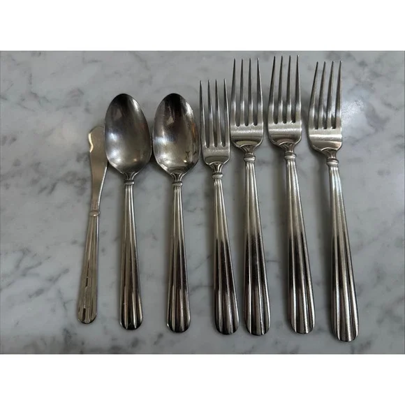 ONEIDA Stainless Flatware TENNYSON Lot Of 7 Spoon Fork Knife
