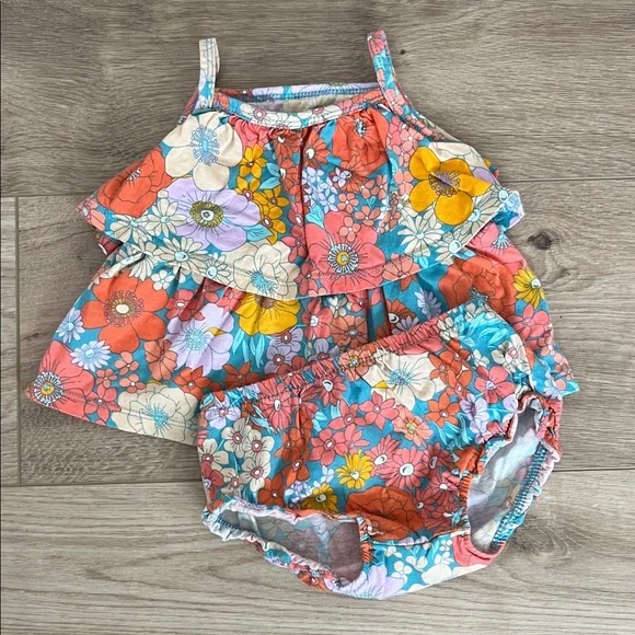 Carter's Floral Diaper Cover Set - Red, Blue, Yellow