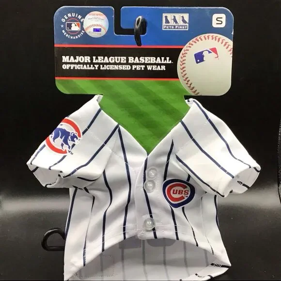 MLB Jersey for Dogs & Cats Chicago Cubs Dog Jersey Shirt Small Pets First New