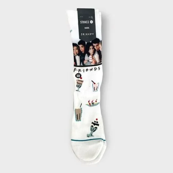 STANCE x FRIENDS “The One With the Diner” Crew Socks Mens size Large (9-13) New