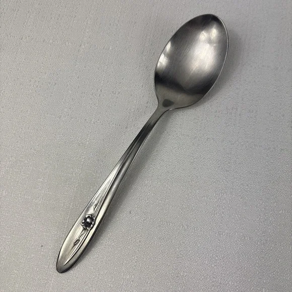 Sears Roebuck Provincial‎ Rose Stainless Tradition Serving Spoon 8 3/8