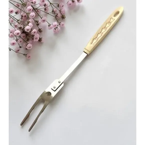 VINTAGE MEAT FORK 2 Prong ANDROCK Stainless 12