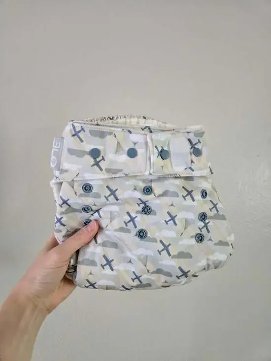 Unused Grovia Planes Big O.N.E. Cloth Diaper