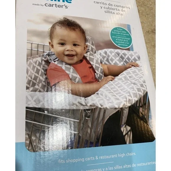 Child of Mine by Carter's Shopping Cart‎ & High Chair Cover Grey/white 813