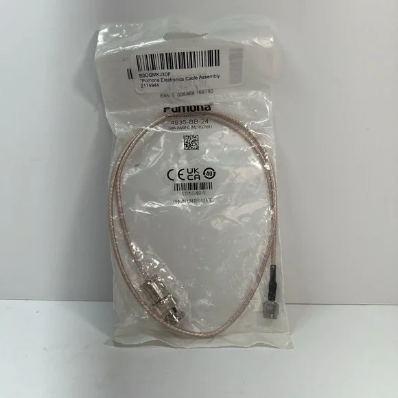 Pomona Cable Assembly BNC Male to SMA Male 24
