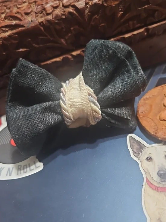 Hand Crafted Pet Collar Bow Tie Accent NEW