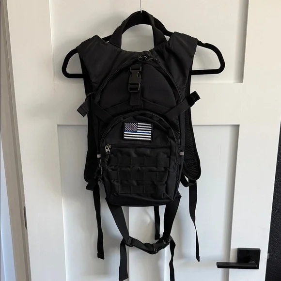 Black Tactical Water Backpack