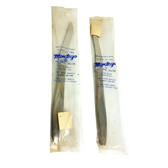 Vintage Nasco Flamingo Montego Mid Century Stainless Steak Knives Set Japan NEW
