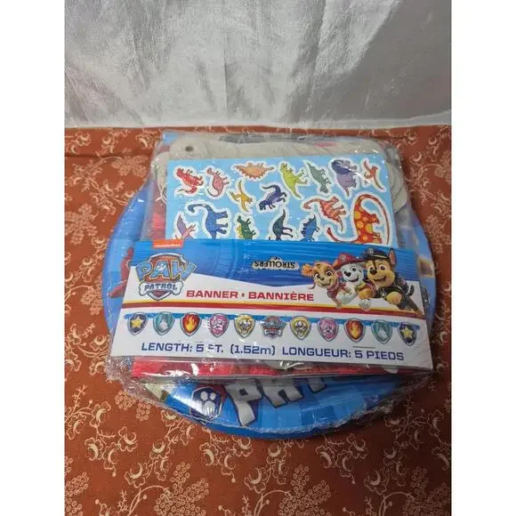 Paw Patrol 16-Piece Party Set Plate Napkins Tablecloth Banner Stickers Unique