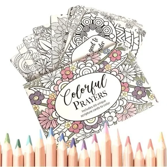 CrownJewlz Christian Floral Prayer & Scripture Cards (20 ct set)