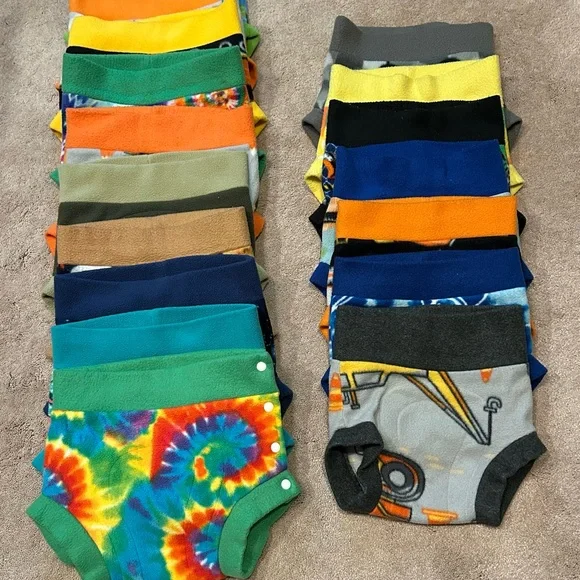 Fleece diaper covers by Lorie