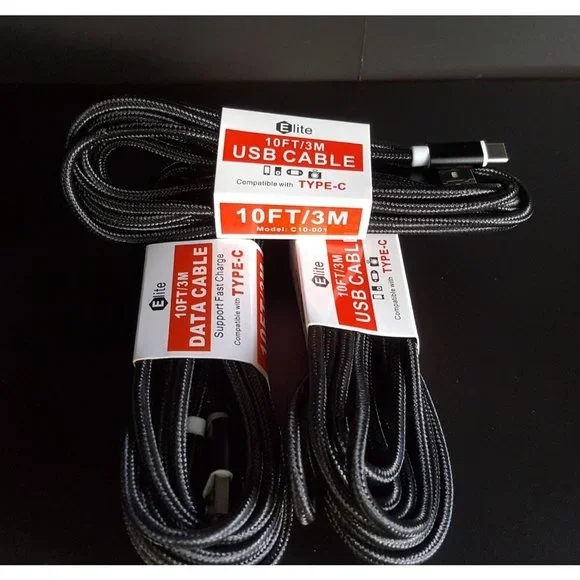 3 X Type C Charging Cable for Samsung and other devices with Type C port