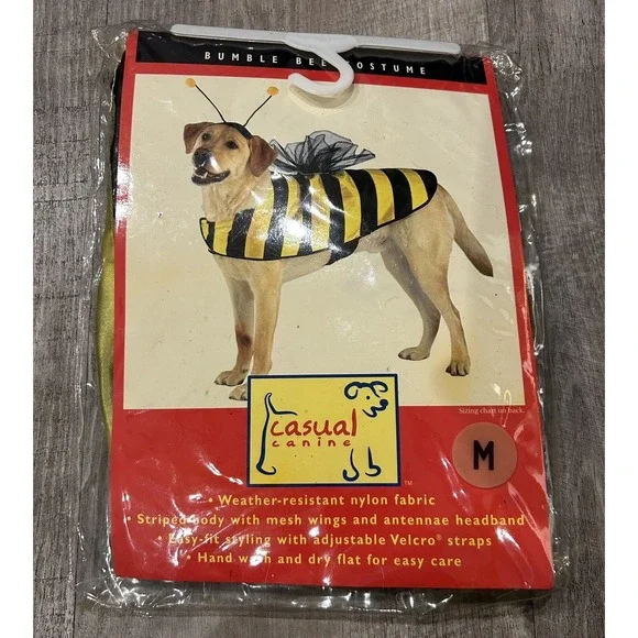 Casual Canine Bumble‎ Bee Dog Halloween Costume Medium 13