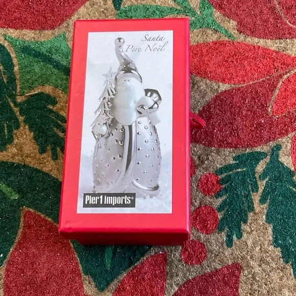 Pier 1 Red Santa Ornament