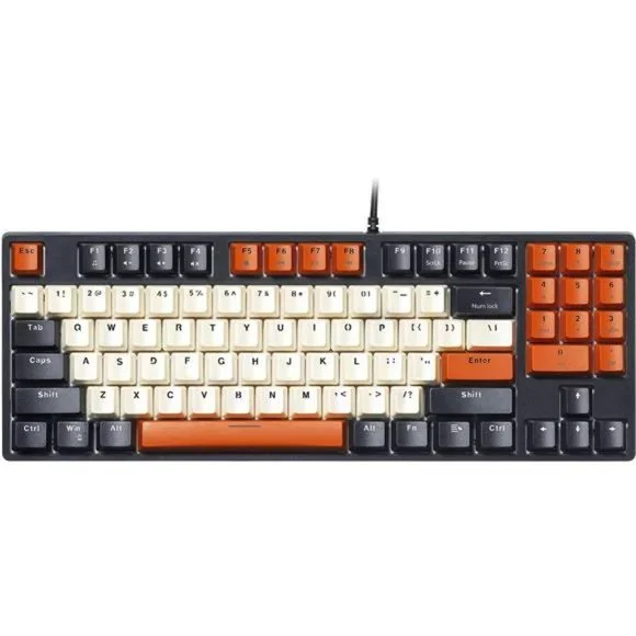 Mechanical Keyboard, Wired Compact PC Keyboard with Number Pad Red Switch