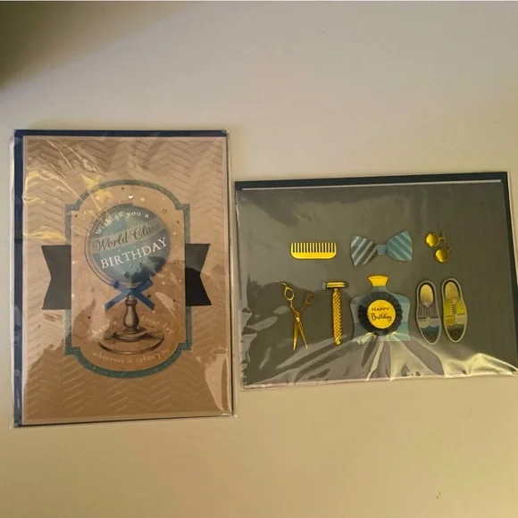 Birthday cards, Men’s (Male) Boy 3D Handmade, Burgoyne Cards, Set of 2, Travel