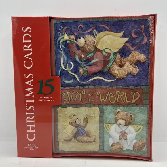 New Christmas Cards Happy Holidays Joy To The World‎ 15 Cards And Envelopes