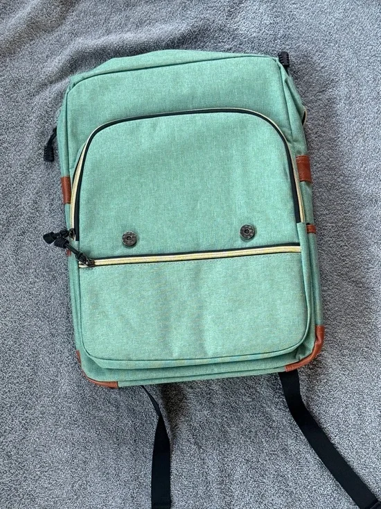 Vintage unisex laptop backpack, with USB charging port