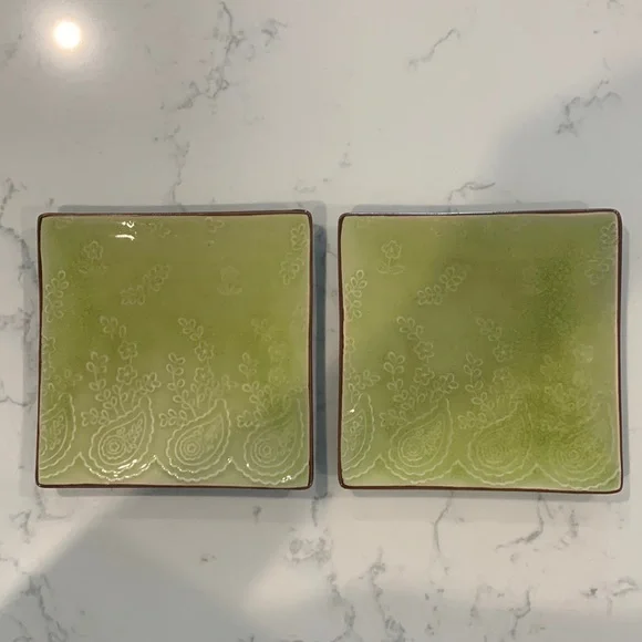 2 Pier 1 Stoneware Plates