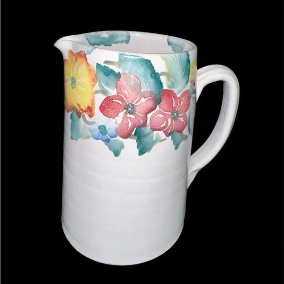 Pier 1 Pier One Imports Tulips Decor Vase Pitcher Country Elegant