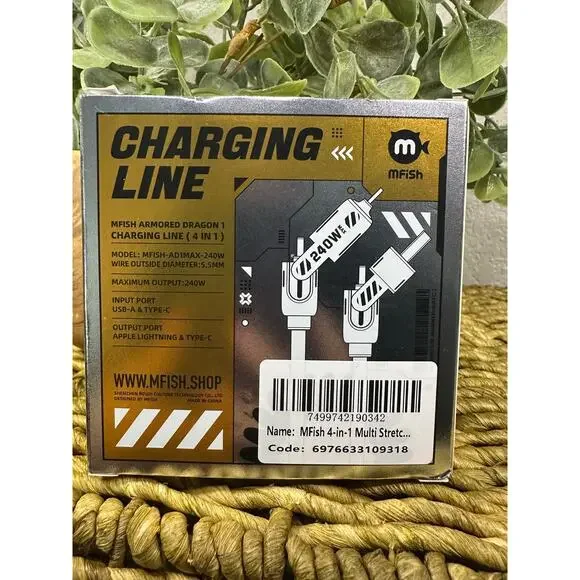 MFish Armored Dragon | 4-in-1‎ Multi 240W Fast Charging Cord