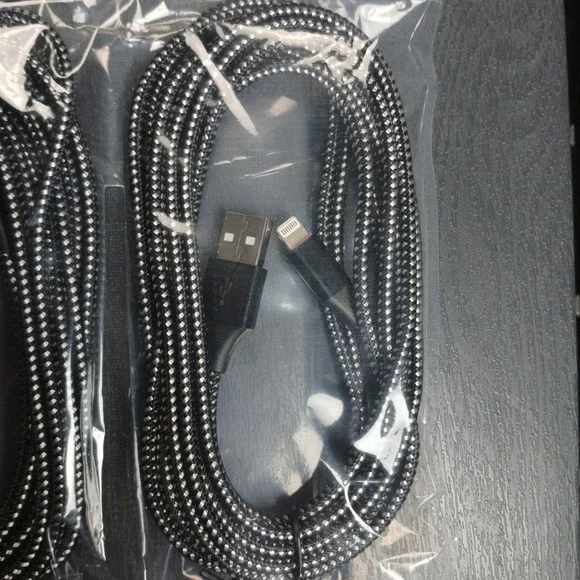 Heavy Duty Braided Long USB Fast Charger Cable Lead For iPhone 14 13 12 11 X 7 8