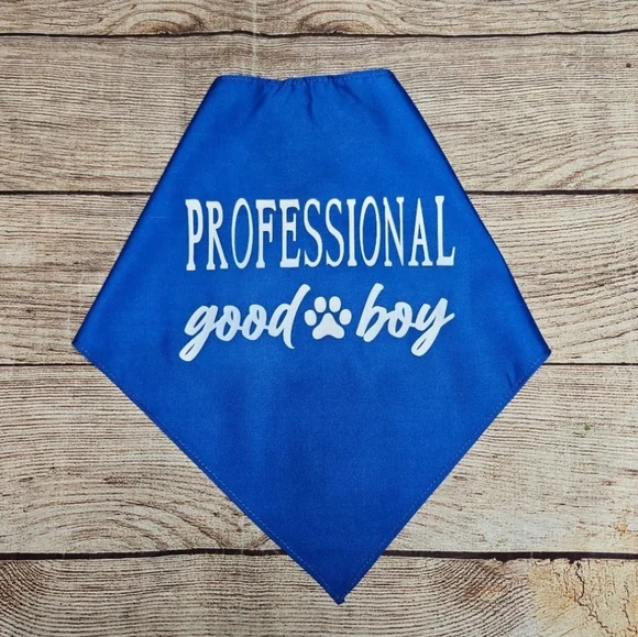 Professional good boy dog bandana