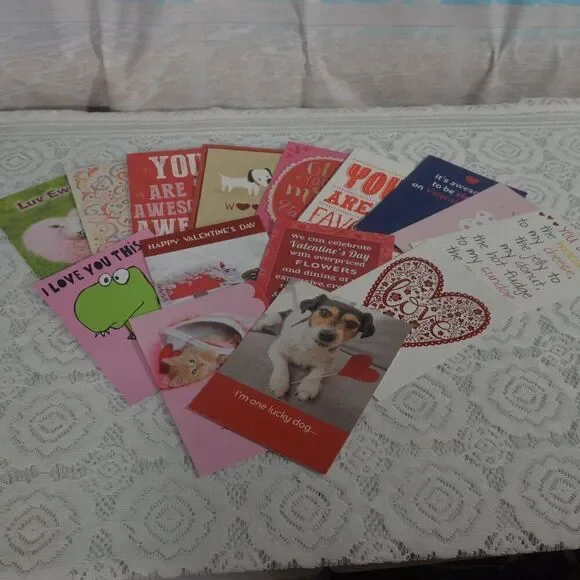 Valentines Day Cards 15 Various Brand New with Envelopes