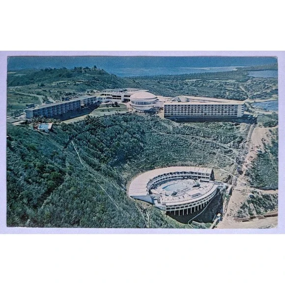 Aerial View El Conquistador‎ Resort Las Croabas Fajardo Puerto Rico VTG Postcard
