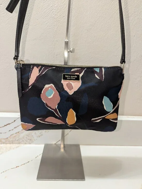 kate spade Black Floral Crossbody Bag