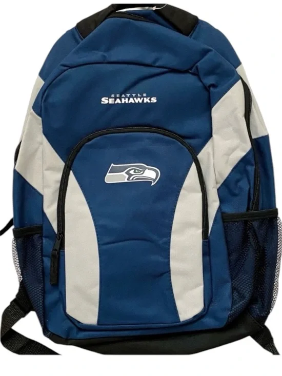 NFL SEATTLE SEAHAWKS Football Team School Bookbag Backpack Travel Bag Blue