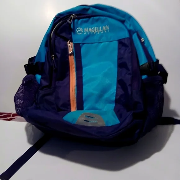 Magellan Outdoors Blue and Purple Backpack with Structured Design. Very Nice!!