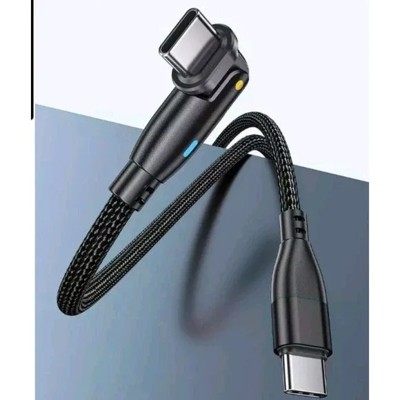 180° USB-C to USB-C Fast Charge PD 60W‎ Cable for Samsung Galaxy Phone~3 ft~NEW