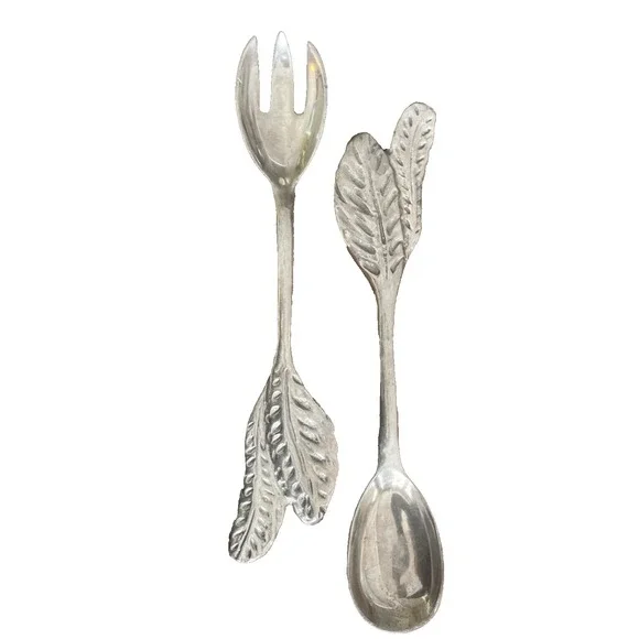 Vintage Golan Designs Salad Server Set Aluminum Lg Size 15