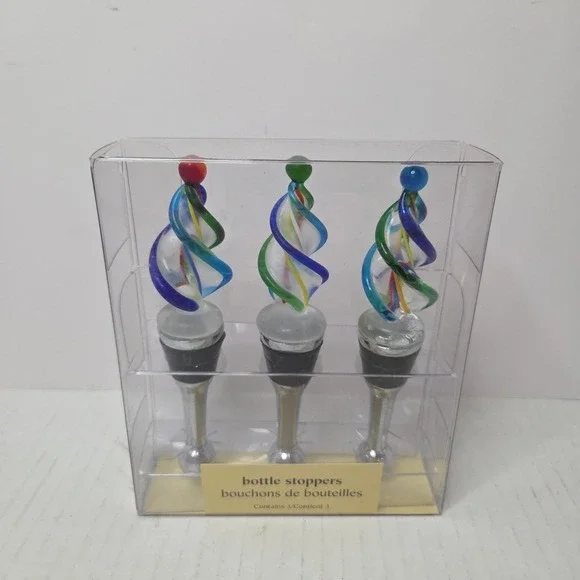 VTG PIER 1 Coil Glass Bottle Stopper NIB