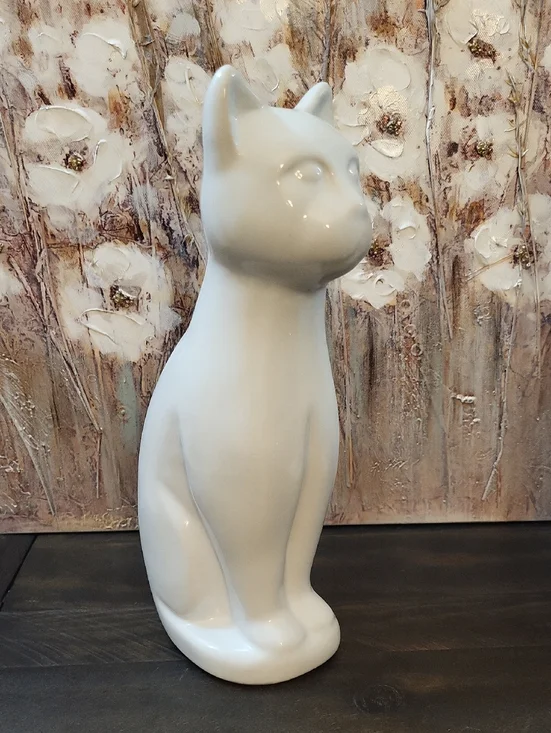 2 Pier 1 Ceramic Sitting White Cats