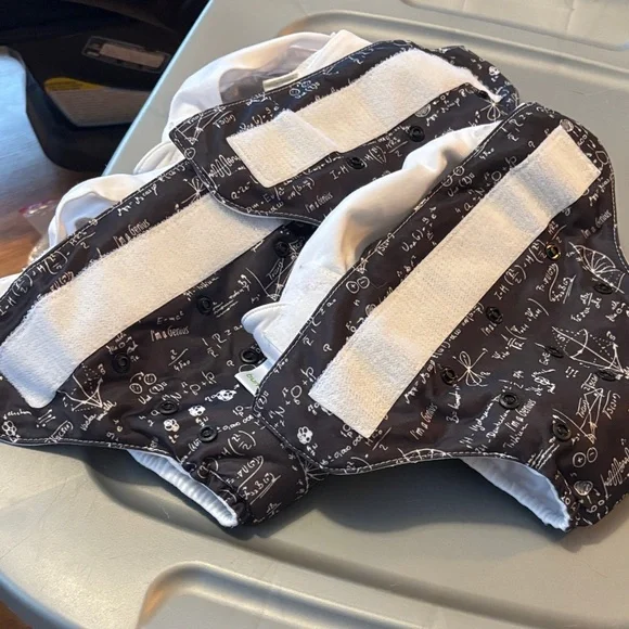 BumGenius Black and White Diaper Covers