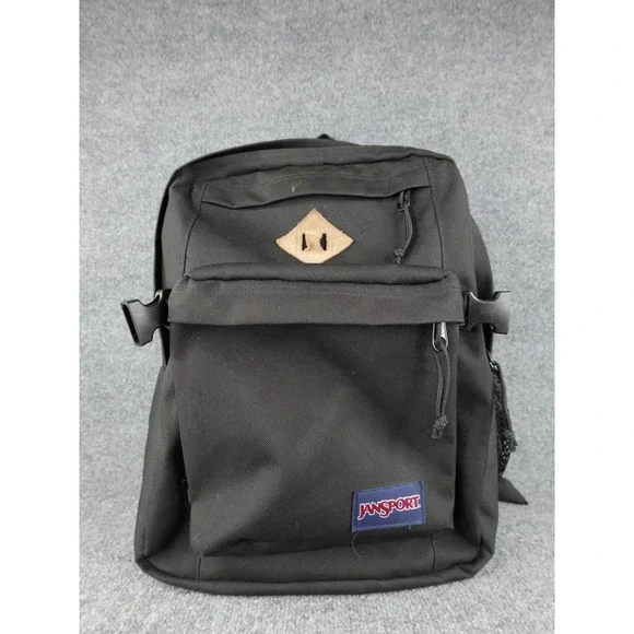 Jansport‎ Black Cordura Backpack Classic Style School Travel Bag