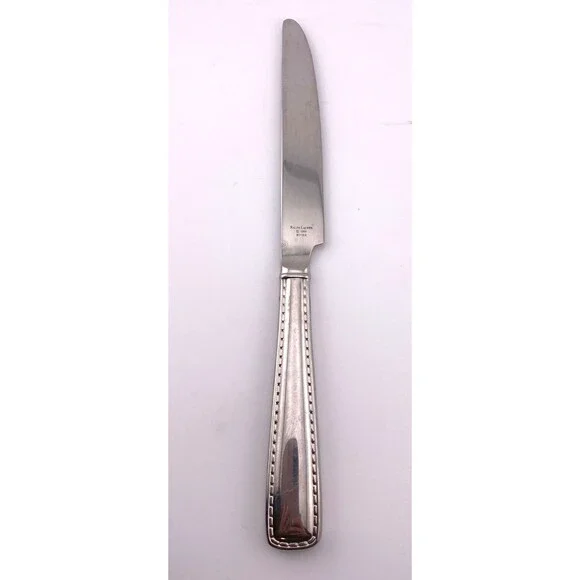Vtg Ralph Lauren SINCLAIR 1999 Stitched Edge Silverware Flatware Butter Knife