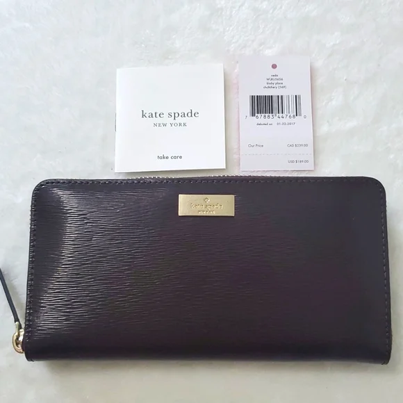 NWT Kate Spade Neda Bixby Patent Leather Wallet