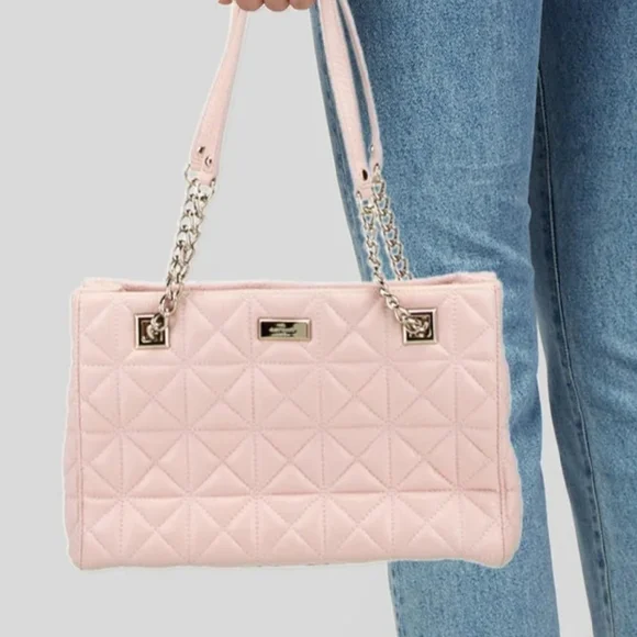 Kate Spade Quilted Pink Leather Tote‎ Handbag