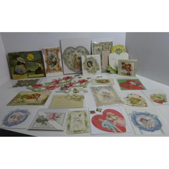 Antique German Die Cut‎ Victorian Valentines Early 1900s Germany & More