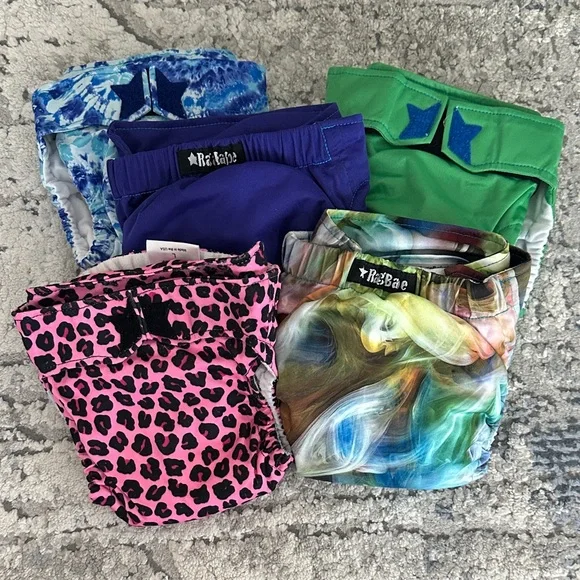 Ragababe size large all-in-one reusable cloth diaper set (5pieces)