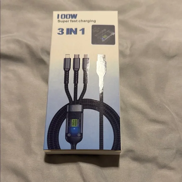 Amazon 100W 3-in-1 Charging Cable - Black
